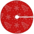 thumbnail image 1 of FMSHPON SnowflakesChristmas Trees Xmas Christmas Tree Skirt Stand Mat for Holiday Party Decoration Indoor Outdoor 36 inches, 1 of 6