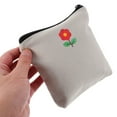 thumbnail image 5 of OULII Grey Portable Menstrual Pad Storage Pouch with Craftsmanship for Easy and Convenient Small Item Organization, 5 of 7