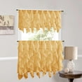 thumbnail image 2 of Sweet Home Collection  Camel Vertical Ruffled Waterfall Valance and Curtain Tiers 24" tier pair, 2 of 5