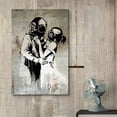 thumbnail image 3 of wall26 Canvas Print Wall Art Banksy British Artist Deep Sea Diver Lovers Spray Paint Graffiti &amp; Street Art Urban Illustration Modern Art Boho for Living Room, Bedroom, Office - 16"x24", 3 of 5