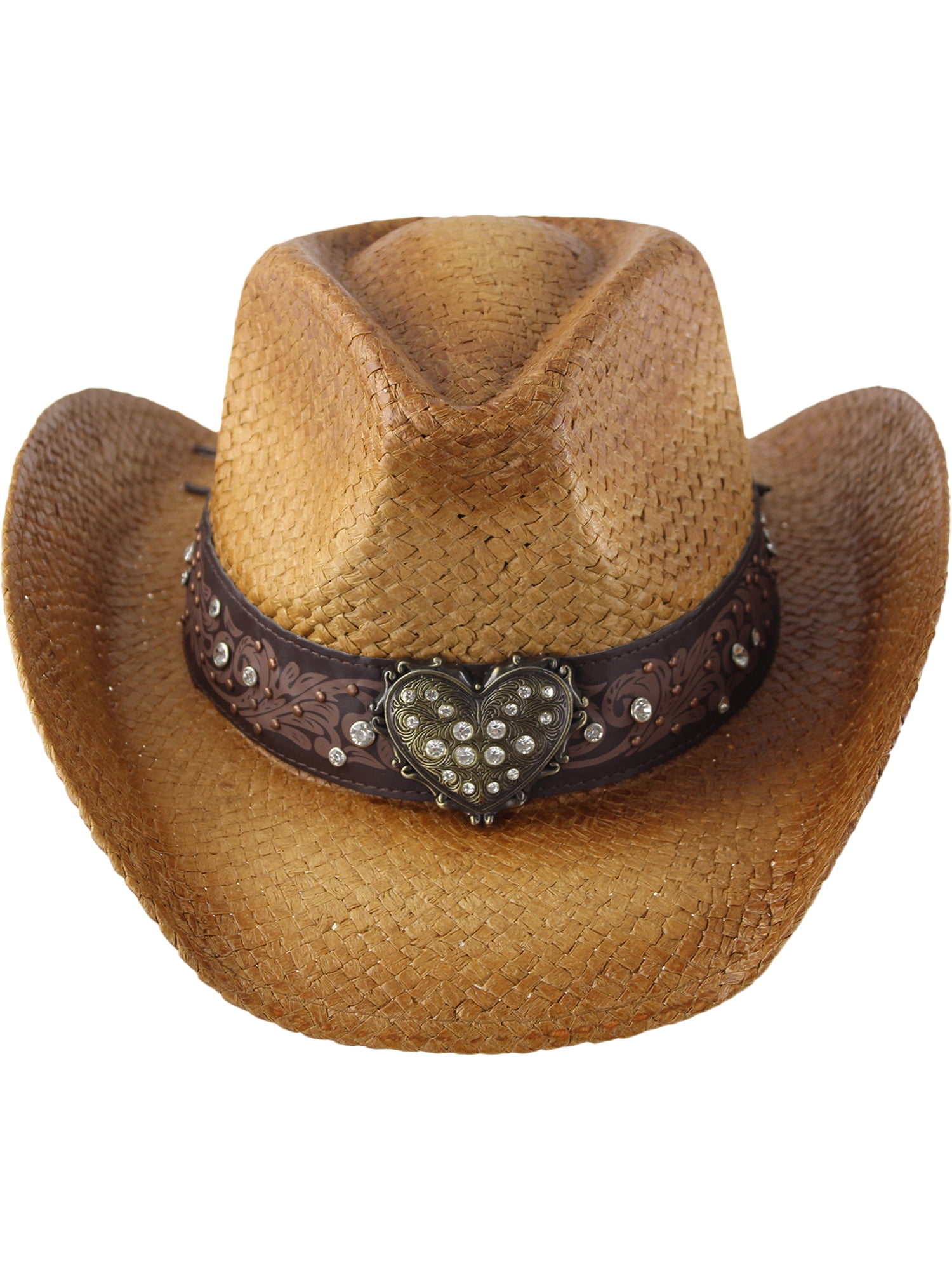 western hat racks on Luxury Divas Womens Rhinestone Heart Adjustable Western Cowboy Hat Walmart Com Walmart Com