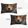 thumbnail image 2 of Fuzoiu Floral Fox Print Fuzzy Pillowcases, Super Soft Pillow Case Cover with Zipper for Bedroom, Sofa, Couch,Cozy Pillow Shams for All Seasons-14"x20", 2 of 6
