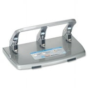 CARL 40-Sheet HC-340 Heavy-Duty Three-Hole Punch, 9/32" Holes, Silver