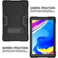 thumbnail image 3 of SOATUTO for Vankyo MatrixPad S20 Tablet Case with Screen Protector Tempered Glass for Toscido P20 P101/Topelotek Mid1001S/Hyundai Hytab Plus 10WB2 10 inch Tab Case Built in Stand - Black+Black/1 Pcs, 3 of 7