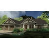 The House Designers: THD-9167 Builder-Ready Blueprints to Build a Large Craftsman Ranch House Plan with Slab Foundation (5 Set Package)