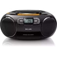 thumbnail image 1 of Reproductor de CD portátil Philips Boombox - Reproductor de MP3 portátil y reproductor de cintas de casete, sistema de sonido estéreo compacto Boom Box con refuerzo dinámico de graves, lleve su música, 1 of 5