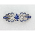 thumbnail image 2 of Faship Gorgeous Blue Rhinestone Crystal Small Floral Hair Barrette Clip, 2 of 4