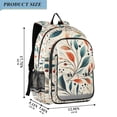 thumbnail image 2 of FORMRS School Backpack 17" Student Travel Bag with Laptop Compartment, Beige Whimsical Leaves, 2 of 7