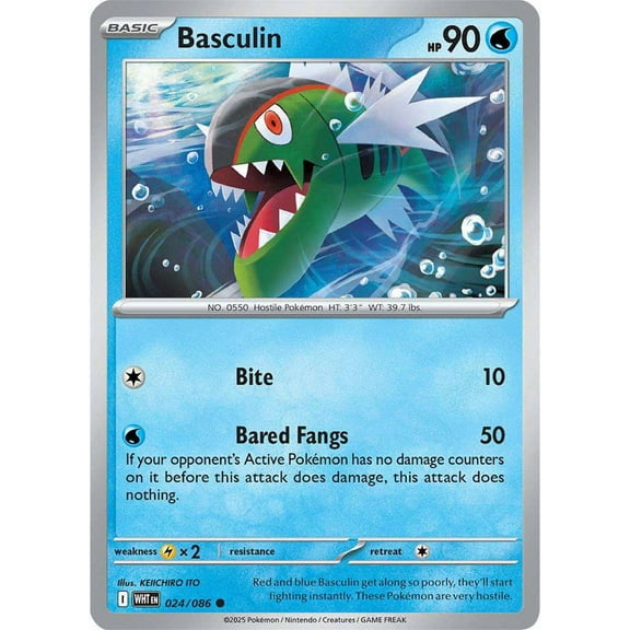 Pokemon White Flare Common Basculin #24