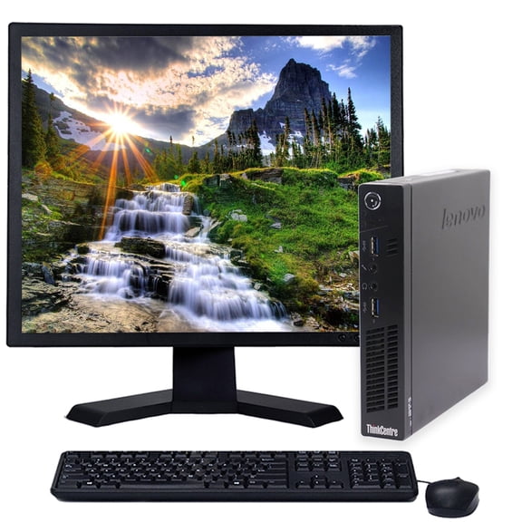 Restored Lenovo ThinkCentre M73 Micro Desktop Computer Intel Core i5 2.9GHz 8GB RAM 1TB HDD Keyboard and Mouse Wi-Fi 19" LCD Monitor Windows 10 PC (Refurbished)