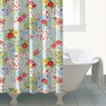 thumbnail image 4 of Pioneer Flower Floral Print Pattern Shower Curtain 72"x84", Bathroom Decorative Shower Curtain Set with 12 Hooks, Waterproof Washable, 4 of 6