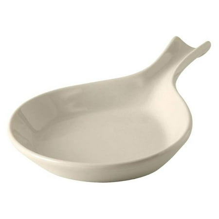 

DaiZuY China Ceramic Fry Pan Servers Bowls with Handle BEP-100 12 oz. 10 x 7-1/4 x 1-1/8 H Microwave Dishwasher Oven Safe Fully Vitrified DuraTux American White/Eggshell (CASE of 12)