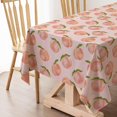 thumbnail image 5 of Peach Fruit Tablecloth Summer Sweet As A Peach Girl Birthday Party Decoration Seasonal Country Farmhouse Kitchen Dining Room Table Decor-60×84 inch, 5 of 5