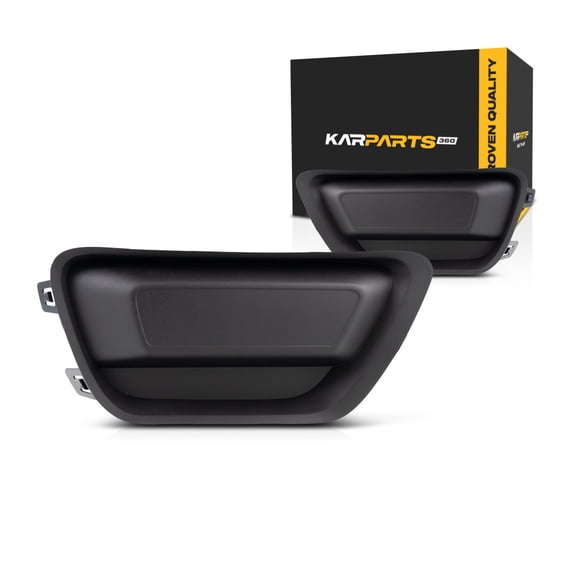 KarParts360 For Chevy Colorado 2015-2021 Fog Light Cover Driver And Passenger Side | Pair | Front | Made of PP Plastic | Textured Black | For GM1038183, GM1039183 | 22891702, 191275123669, 22925745