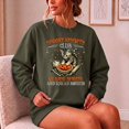 thumbnail image 5 of Spooky Biscuits Club Cat Graphic Crewneck Cat Lovers Fleece Sweatshirt, 5 of 6