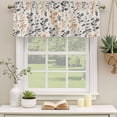 thumbnail image 2 of 2 Pack Valances for Window, Orange Grey Botanical Short Curtains for Kitchen Bedroom Living Room, Rustic Country Spring Floral Summer Leaf Small Window Treatment Valance Drapes 42 x 18 Inch, 2 of 8