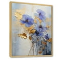 thumbnail image 2 of Designart "Exquisite Violets In Blue And Gold Hues III" Violets Floater Framed Canvas Wall Art, 2 of 5