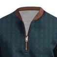 thumbnail image 4 of Kalauyu Men's Textured Sweatshirt Thermal Elbow Patches Pullover Fall Winter, 4 of 6