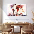 thumbnail image 3 of Elephant Stock Compass World Map Wall Art - Horizontal Multi Panel Canvas - Living Room Wall Decor - Map Multi Panel - Red And Blue Decor - 57" x 36", 3 of 8