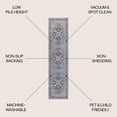 thumbnail image 4 of JONATHAN Y WASHABLE 2 x 8 Runner Rug, Maris Ornate Medallion - Blue/Cream, WSH109C-28, 4 of 10