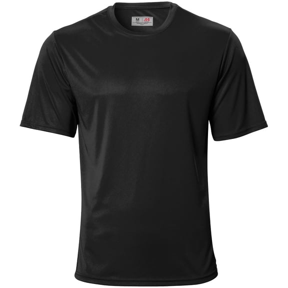 A4 Men's Cooling Performance Baseball Crew T-Shirt Black 3Xl