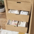 thumbnail image 6 of Bellemave Low Twin Size Loft Bed with Slide, Desk, Stairs and Storage, Wood House Loft Bed Frame with 3 Drawers and Shelves, Space Saving Design for Kids Boys Girls（Natural）, 6 of 9