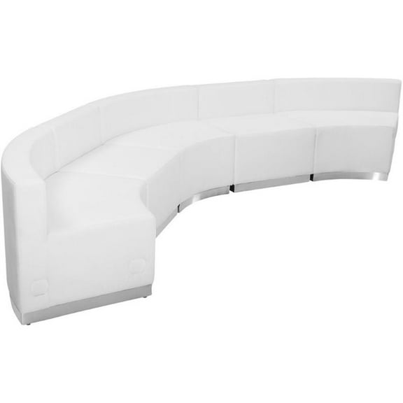 Flash Furniture Hercules Alon 5 Piece Reception Seating in White