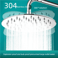 thumbnail image 2 of 6/8/10 Inch Rainfall Shower Head,High Pressure Shower Head,Water Saving,Top Rain Shower Faucet Bathroom Accessories (10inch 2), 2 of 5