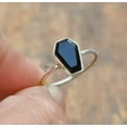 thumbnail image 4 of Genuine Black Onyx Gemstone Coffin Ring, 925 Sterling Silver, Promise Ring, Unisex Handmade Fine Jewelry, Promise Ring, Statement Ring, Anniversary Gifts For Dad Mom (Black Onyx, Size 7), 4 of 5