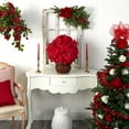 thumbnail image 7 of Nearly Natural Artificial Indoor Red Poinsettia with Decorative Planter Artificial Flower Arrangement, 7 of 7