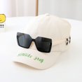 thumbnail image 1 of Gorra de verano para niños, gafas de sol medio vacías para niños, gorra moderna y elegante, gorra de béisbol con cola de caballo para niñas, 1 of 6