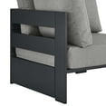 thumbnail image 5 of Modular Lounge Corner Chair, Grey Gray, Aluminum Metal, Outdoor Patio Balcony Cafe Bistro Garden Hospitality Restaurant, Modern Contemporary HB36555, 5 of 8