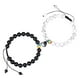 thumbnail image 1 of Adornos colgantes para San Valentín, pulsera de pareja de turquesa blanca esmerilada con forma de corazón con imán absorbente de piedra natural, pulseras para hombres y mujeres, pulseras de piedra nat, 1 of 1