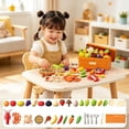 thumbnail image 3 of Loespoir Pretend Play Food Set, Peel and Cut Fruit Vegetable Toys, Kitchen Cutting Playset, Educational Role Play, Toddler Preschool Kids, Montessori Learning Gift, 3 of 7