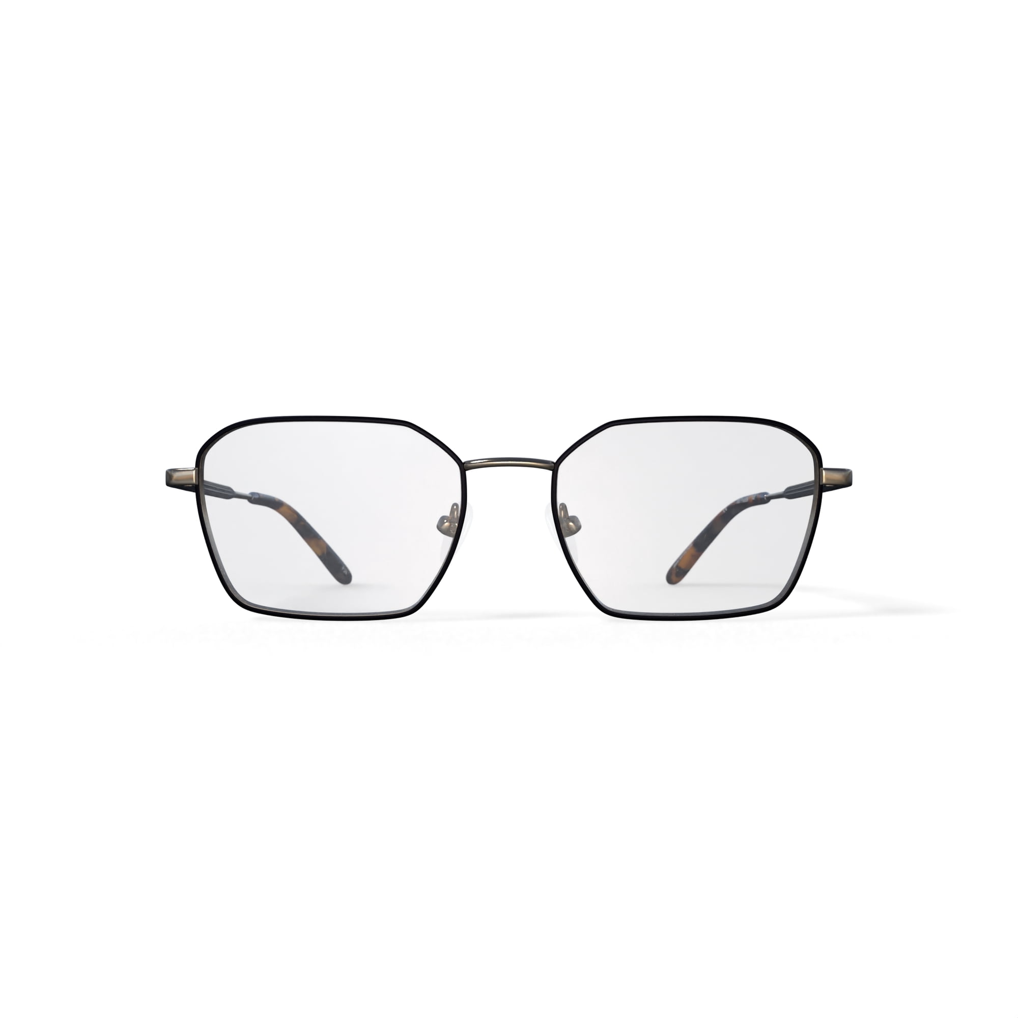 Walmart Men's Freddie Rectangular Prescription Eyeglasses with Case, Black/Gold