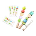 thumbnail image 1 of kokiya Beads Sequencing Toy Colorful Wooden Game Early Learning Educational Sensory Toy Style A, 1 of 10