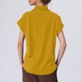 thumbnail image 6 of HAJWOH Women's Half Turtleneck Sleeve T-Shirt Solid Color Mock Neck Dolman Short Sleeve Top Casual Fashion Loose Shirt, 6 of 6