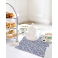 thumbnail image 4 of Blue Floral Kitchen Dish Towels for Drying Dishes Set of 2, Spring Flowers Pattern Plants Simple Vintage Waffle Weave Microfiber Hand Tea Bathroom Towels Quick Dry & Absorbent Towel 12x12, 4 of 7