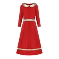thumbnail image 2 of YunPes Girls Dress Long Skirt Summer Large Children Loose Long Sleeve Arab Youth Long Skirt Casual Dress 18 Month Christmas Dress, 2 of 9