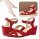 thumbnail image 2 of Zapatos Tacón Cuña para Fiesta Boda Cómodos Con Correa en El Tobillo Mujer, 2 of 9