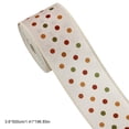 thumbnail image 3 of BBilaBu 15 Ft Fall Wired Ribbon, 2.48 Inch Wide Thanksgiving Craft Ribbon with Fall Polka Dot Print, Wired Edges for Wreath Bows, Gift Wrapping, Garlands, Centerpieces and DIY Decor, 3 of 6