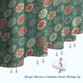 thumbnail image 6 of Green Christmas Floral Pattern Shower Curtain 84"x72" ,Bathroom Decorative Shower Curtains Set with 12 Hooks,Modern Waterproof Washable Shower Curtain, 6 of 6