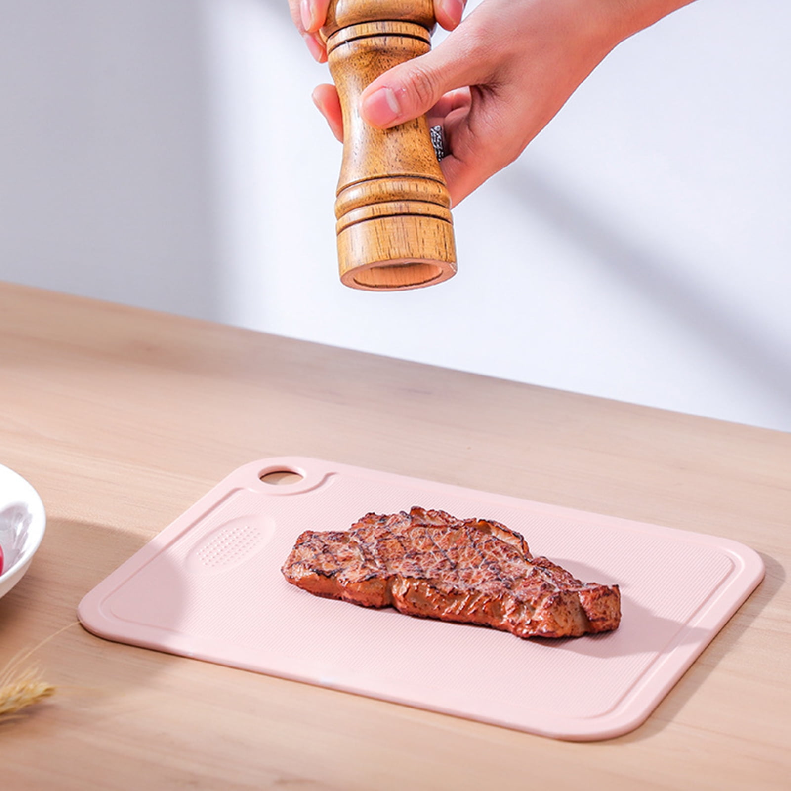 HomeLife Cutting Board Double-sided Non-slip Portable Kitchen Meat Fruit Vegetable Chopping Block for Household