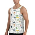 thumbnail image 2 of Fotbe Easter Rabbit Pattern Men's Quick Dry Workout Tank Top Gym Muscle Tee Fitness Bodybuilding Sleeveless T Shirt Breathable Workout Shirt-4X-Large, 2 of 9