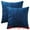 Navy Blue, variant on Unique Bargains Velvet Throw Pillow Covers Set of 2 Square Cushion Grey 18" x 18"