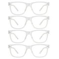thumbnail image 2 of OCCI CHIARI 4 Pack Reading Glasses for Women Men, Large Square Readers 6.0 Clear Frame with Spring Hinge, Mens Designer Reader Glasses 1.00 1.50 2.00 2.50 3.00 3.50 4.00 5.00 6.00, 2 of 9