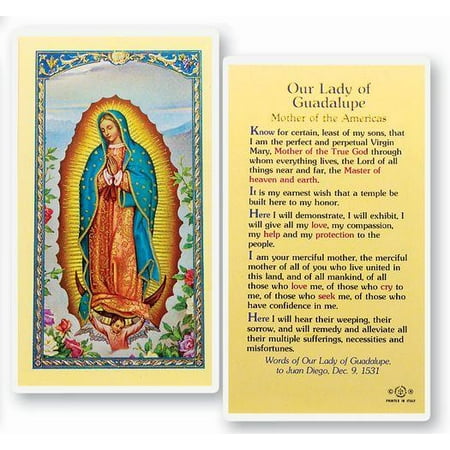 

Our Lady of Guadalupe Laminated Catholic Prayer Holy Card with Prayer on Back Pack of 25