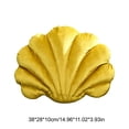 thumbnail image 3 of Partheme 15x11 inch Soft Velvet Seashell Throw Pillow,Lint Free Shell Shape Cushion Decorative Accent for Sofa Couch Bed Living Room.Mother’s Day Coastal Gift and Beach House Decor Essential, Yellow, 3 of 6