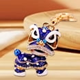 thumbnail image 1 of LLavero de León de danza china, llaveros de mochila, llavero con anilla para llaves de león de danza tradicional china para mochila de cumpleaños para Azul, 1 of 8
