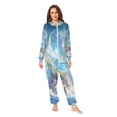 thumbnail image 2 of FORMRS Onesies Pajama for Adults Unisex Hoodie Winter Jumpsuit One Piece Sleepwear, Sizes S-2XL, Crystal Ocean, 2 of 7